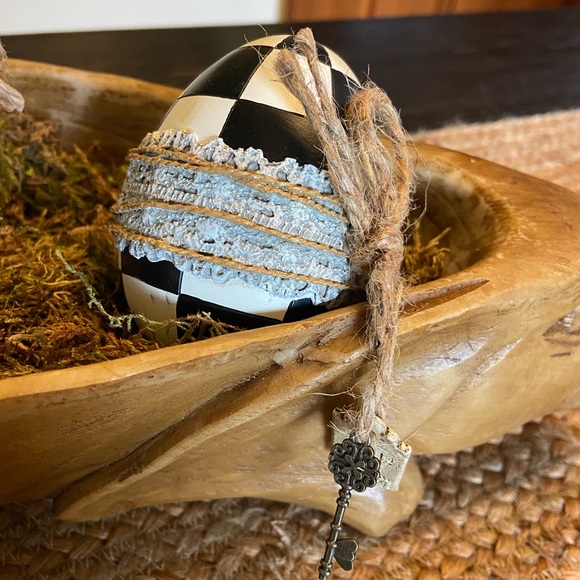 Mackenzie Childs set of 3 woodland eggs - Picture 3 of 4